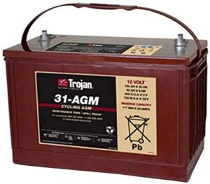 Trojan T31-AGM 12V 100Ah Group 31 Deep Cycle AGM Battery