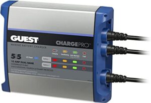 Guest 2711A ChargePro On-Board Battery Charger 10A / 12V, 2 Bank, 120V Input