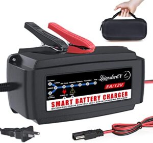 LST 12V 5A Automatic Battery Charger Maintainer Smart Deep Cycle Battery Trickle Charger for Automotive