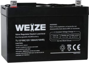 Weize 12V 100AH Group 27 Marine Deep Cycle Battery