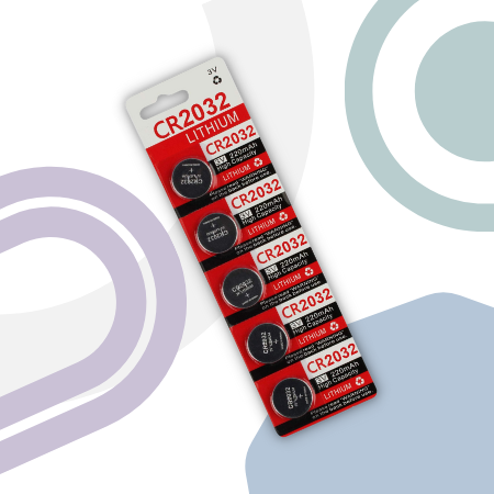 CR2032 Key Fob Remote Battery (5-Pack)